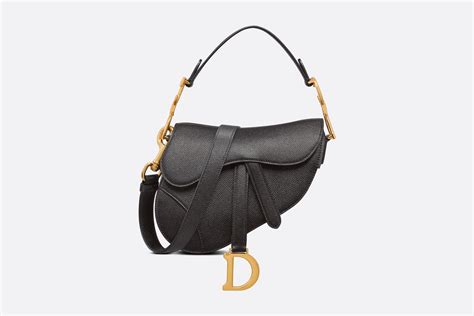 imitazione sella dior|Borsa mini Saddle con tracolla Pelle di vitello granulata nera .